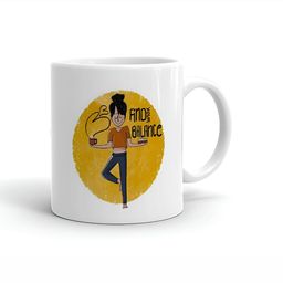 Khakee White & Yellow Printed Ceramic Glossy Mug-image-89