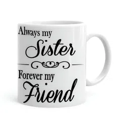 Khakee White & Black Text or Slogans Printed Ceramic Glossy Mug 325 ML-29