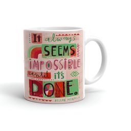 Khakee White & Pink Printed Ceramic Glossy Mug 325 ml-17
