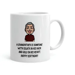 Khakee White & Black Text or Slogans Printed Ceramic Glossy Mug 325 ml-13