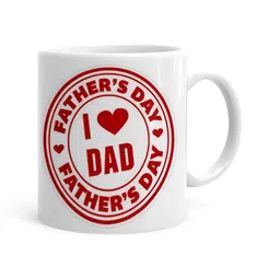 Khakee White & Red Printed Ceramic Glossy Mug-image-70