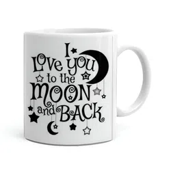 Khakee White & Black Printed Ceramic Glossy Mug 325 ml-picture-17