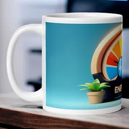 bettergiftflowers White & Blue Energy Printed Smooth Surface Glossy Mugs 350 ml-image-64