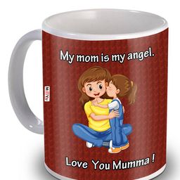 ME & YOU Maroon & White Printed Ceramic Glossy Coffee Mug 325 ml-image-96