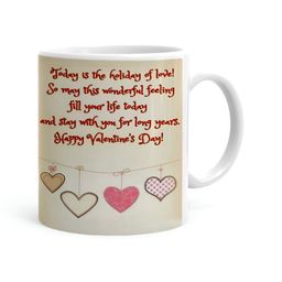 Khakee White & Red Typography Printed Microwave Safe Ceramic Glossy Mug 325 ml-15