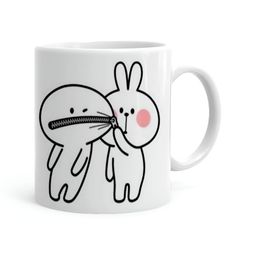 Khakee White & Black Text or Slogans Printed Microwave Safe Ceramic Glossy Mug 325 ml-33