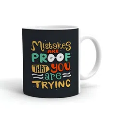 Khakee White & Black Text or Slogans Printed Glossy Microwave Safe Mugs 325ml-3