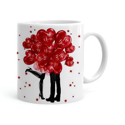 Khakee White & Red Printed Microwave Safe Ceramic Glossy Mug 325 ml-image-76
