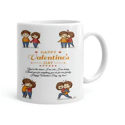 Khakee White & Orange Text or Slogans Printed Ceramic Glossy Mugs-18