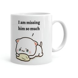 Khakee White & Black Text or Slogans Printed Microwave Safe Ceramic Glossy Mug 325 ml-image-24
