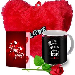 ME & YOU Red & Black 4 Pieces Printed Home Gift Set-image-91