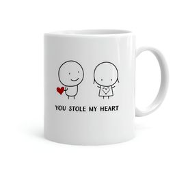 Khakee White & Black Text or Slogans Printed Ceramic Glossy Mugs 325 ml-14