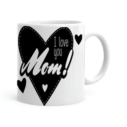 Khakee White & Black Printed Ceramic Glossy Mug 325 ml-picture-11