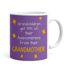 Khakee White & Purple Text or Slogans Printed Ceramic Glossy Cups-49