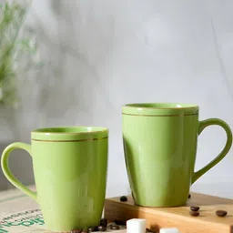 Femora Green 2 Pieces Ceramic Glossy Mug 360 ml Each-image-11