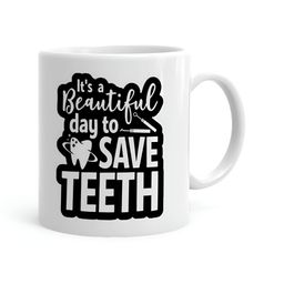 Khakee White & Black Text or Slogans Printed Ceramic Glossy Mugs 325 ml-36
