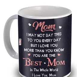ME & YOU Black& White Printed Ceramic Glossy Cups &Mugs 325Ml-image-87