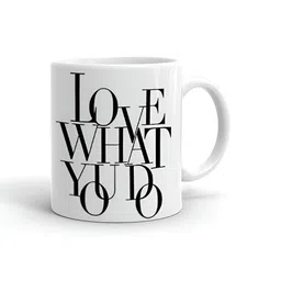 Khakee White & Black Typography Printed Microwave Safe Ceramic Glossy Mug 325 ml-44
