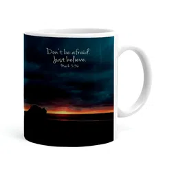 Khakee White & Black Text or Slogans Printed Ceramic Glossy Mug 325 ML-3