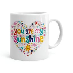 Khakee White & Yellow Printed Microwave Safe Ceramic Glossy Mug 325 ml-15