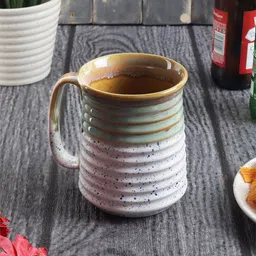 MIAH Decor White & Green Printed Ceramic Matte Mug 670 ml-22