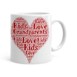 Khakee White & Red Text or Slogans Printed Ceramic Glossy Mugs 325 ml-4