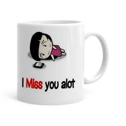 Khakee White & Black Printed Ceramic Glossy Mugs 325 ml-picture-16