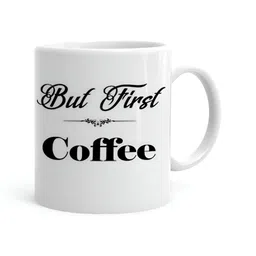 Khakee White & Black Printed Ceramic Glossy Mugs 325 ml-image-74