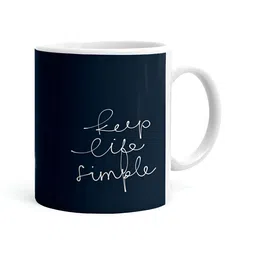 Khakee White & Black Text or Slogans Printed Ceramic Glossy Mug 325 ML-35