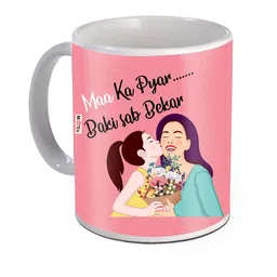 ME & YOU Pink White Text or Slogans Ceramic Glossy Mugs 325 Ml-image-0