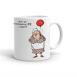 Khakee White & Red Printed Microwave Safe Glossy Finish Ceramic Mug 325 ml-image-35