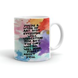 Khakee White & Purple Text or Slogans Printed Glossy Microwave Safe Mugs 325 ml-21