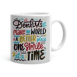 Khakee White & Black Text or Slogans Printed Ceramic Glossy Mug-57