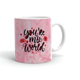 Khakee White Text or Slogans Printed Ceramic Glossy Mugs 325 ml-21