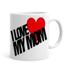 Khakee White & Red Printed Ceramic Glossy Mug 325 ml-15