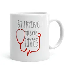 Khakee White & Black Text or Slogans Printed Ceramic Glossy Mugs 325 ml-18