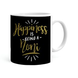 Khakee White & Black Text or Slogans Printed Ceramic Glossy Mugs 325 ml-2
