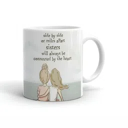 Khakee White & Brown Text or Slogans Printed Ceramic Glossy Cups-7