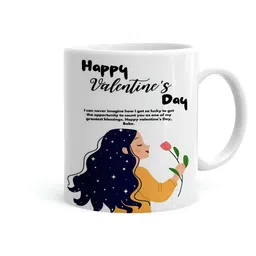 Khakee White & Black Text or Slogans Printed Ceramic Glossy Mugs 325 ml-14