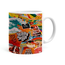 Khakee White & Red Printed Microwave Safe Ceramic Glossy Mug 325 ml-image-63