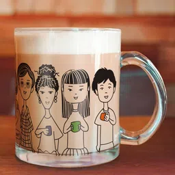 Indigifts Transparent Friends Printed Coffee Mug-16