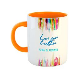 ARTBUG Orange & White Dishwasher Safe Printed Ceramic Glossy Mug 350 ml-image-57