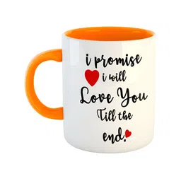 ARTBUG Orange Printed Ceramic Glossy Mugs 350 ml-11