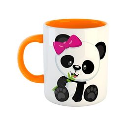 ARTBUG Orange & White Dishwasher Safe Printed Ceramic Glossy Mug 350 ml-image-9