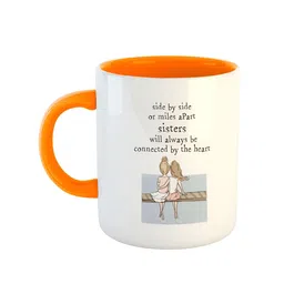 ARTBUG Orange & White Printed Ceramic Glossy Mug 350 ml-image-50