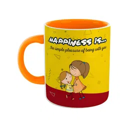 ARTBUG Orange & Yellow Dishwasher Safe Printed Ceramic Glossy Mug-image-48