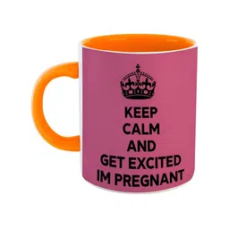 ARTBUG Orange Printed Ceramic Glossy Mug 350 ml-image-8