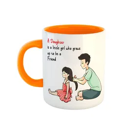 ARTBUG Orange Printed Ceramic Glossy Mug 350 ml-image-6