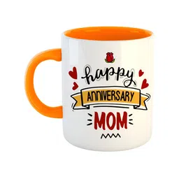 ARTBUG Orange Printed Ceramic Glossy Mugs 350 ml-2