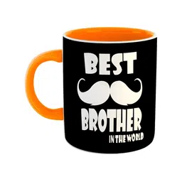 ARTBUG Orange & Black Printed Ceramic Glossy Mug 350 ml-picture-18